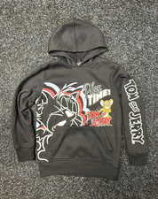 Tom and Jerry Unisex Kids S 8 Black Pullover Hoodie Graphic Print Pockets
