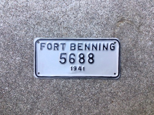 1941 - FORT BENNING, GEORGIA - LICENSE PLATE - REPAINTED