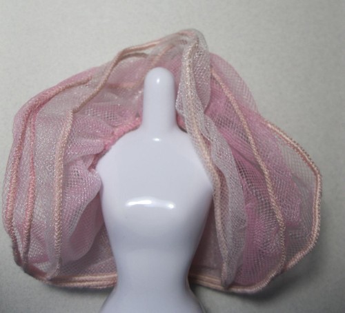 Barbie DOLL vintage Clothes-1987 PERFUME PRETTY PINK RUFFLE SKIRT/BOA for Dress - Picture 1 of 1