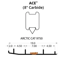 Woodys Ace Flat-Top Carbide Runners for 2001 Arctic Cat ZR 600 VEV Snowmobile