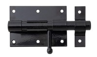 Alberts Bolzenriegel Schlossriegel TüRriegel Stahl Schwarz Beschichtet 135X67 Mm