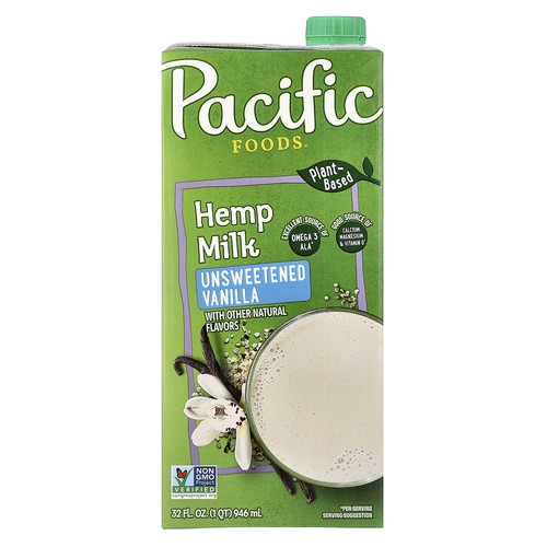 Hemp Milk, Unsweetened Vanilla, 32 fl oz (946 ml)