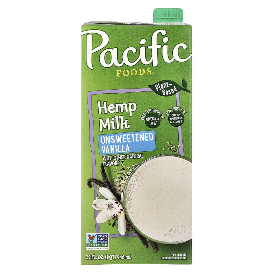 Hemp Milk, Unsweetened Vanilla, 32 fl oz (946 ml)