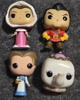 Funko Pop! Disney Beauty & The Beast Set Of 4 Loose Belle Gaston Mrs. Potts