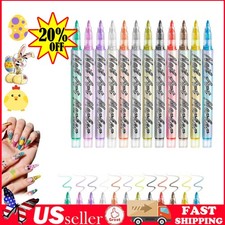 12 Colors Nail Art Pens Set, 2026 New DIY Nail Art Markers Drawing Painting Line