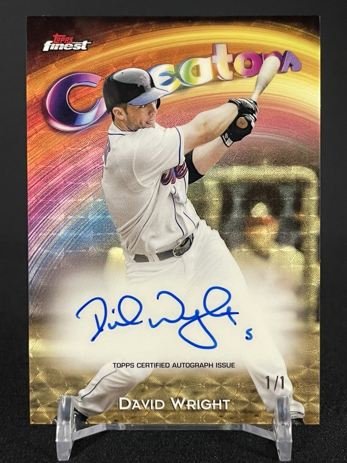 2025 Topps Finest - Creators David Wright #CAV-DW SUPERFRACTOR 1/1 Auto HOF Mets