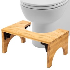 Toilet Stool - 7.8" Foldable Waterproof and Non-Slip Bathroom Poop Stool,