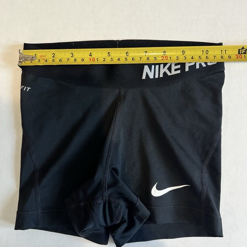 Nike Pro Black Dri Fit Activewear spandex Shorts youth Size XS workout biker - Picture 6 of 8