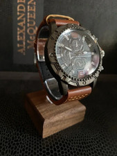 Rugged Gunmetal Chronograph Watch | Brown Leather Strap | Premium Men’s Style