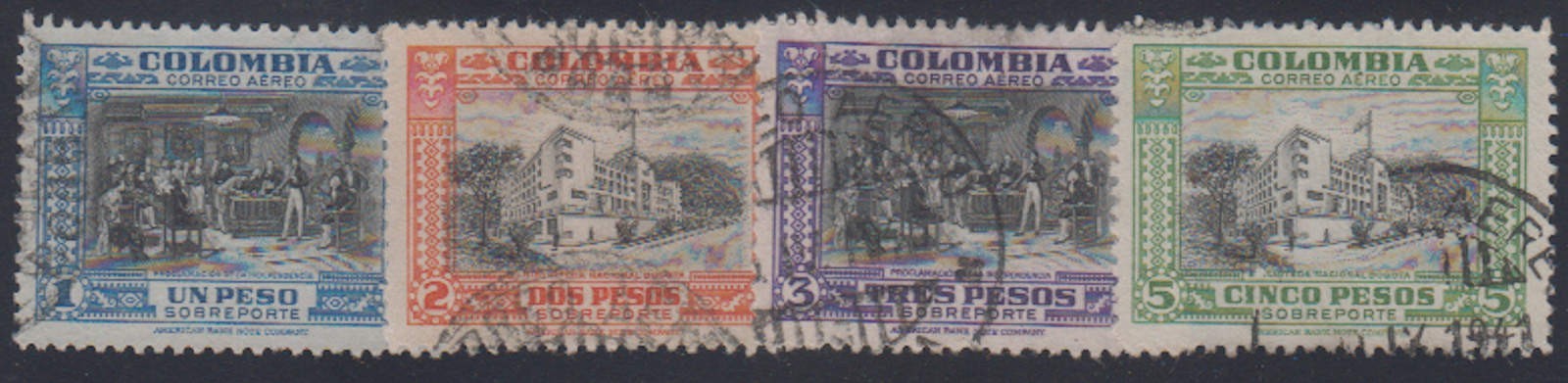 Colombia - 1941 - SC C130-33 - Used - High values