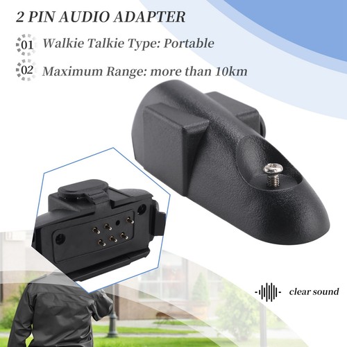 Audio Adapter M Interface 2 Pin Headset Port Accessories for -Uv9R8709 - Zdjęcie 3 z 7