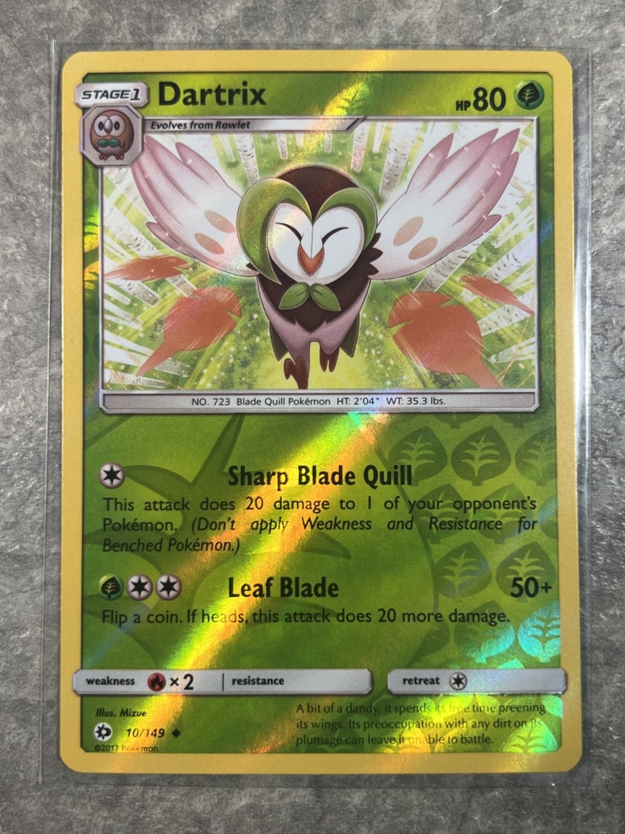 Dartrix 10/149 Pokemon TCG Sun Moon Sm Base Set Reverse Holo (Near Mint) Dartrix 10/149 Pokemon TCG Sun Moon Sm Base Set Reverse Holo (Near Mint)