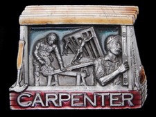 LH17140 GREAT VINTAGE 1988 CARPENTER COMMEMORATIVE BELT BUCKLE