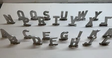 A-Z & Dun-Mor Mailbox Track Letters Aluminum Vtg You Choose Name Initials Metal