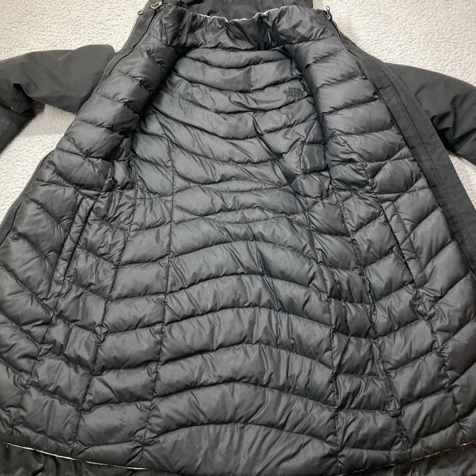 North Face Goose Down Arctic Jacket Women's XS Black Long Hooded Parka Coat - Image 4 of 4