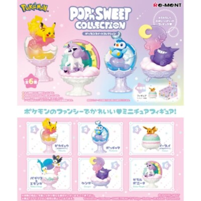 Re-Ment Pokemon Pop n Sweet Kollektion Set Mit 6 Figuren JAPAN OFFIZIELL
