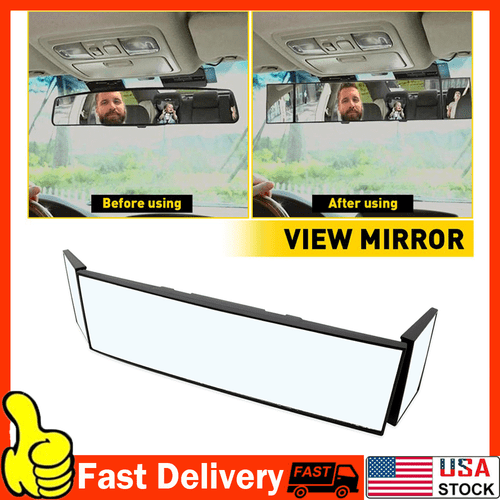 390mm Foldable Car Interior Rear View Mirror Rearview Wide Angle Blind Spot Auto - Bild 15 von 19