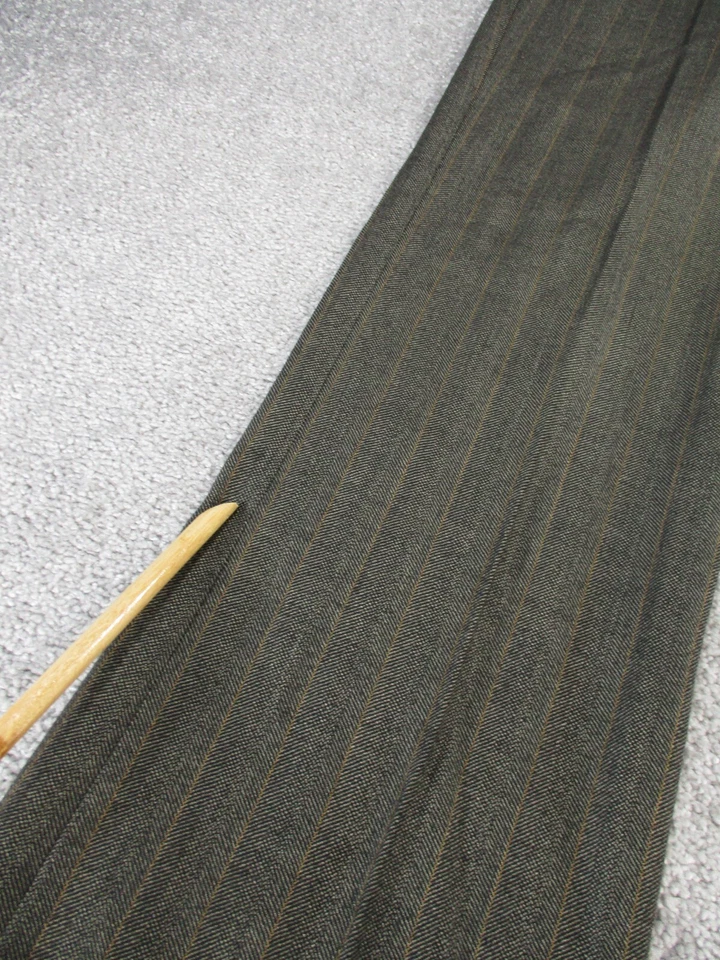 Pantalones de vestir Gunex para mujer 2 pantalones marrones a rayas de lana virgen *Leer Foto 4 de 4