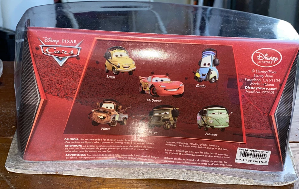 DISNEY Pixar Cars Figura Rayo McQueen Juego Juego de 6 Totalmente Nuevo En Caja Foto 2 de 3