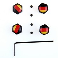 Germany Flag Car Auto Truck Wheel Tire Valve Stem Air Cap Cover Anti-theft Black Germany Flag Car Auto Truck Wheel Tire Valve Stem Air Cap Cover Anti-theft Black