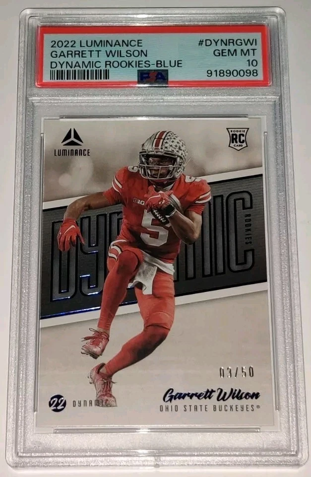 Garrett Wilson Panini Luminance Dynamic Rookies #DYNRGWI Blue