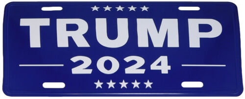 Trump 2024 Blue 6"x12" Aluminum License Plate USA Made - Picture 1 of 1