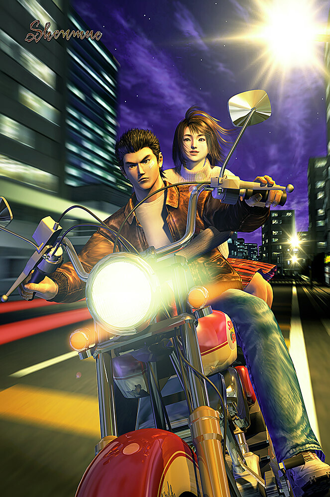 Shenmue Ryo and Nozomi Sega DreamCast II Premium POSTER MADE IN