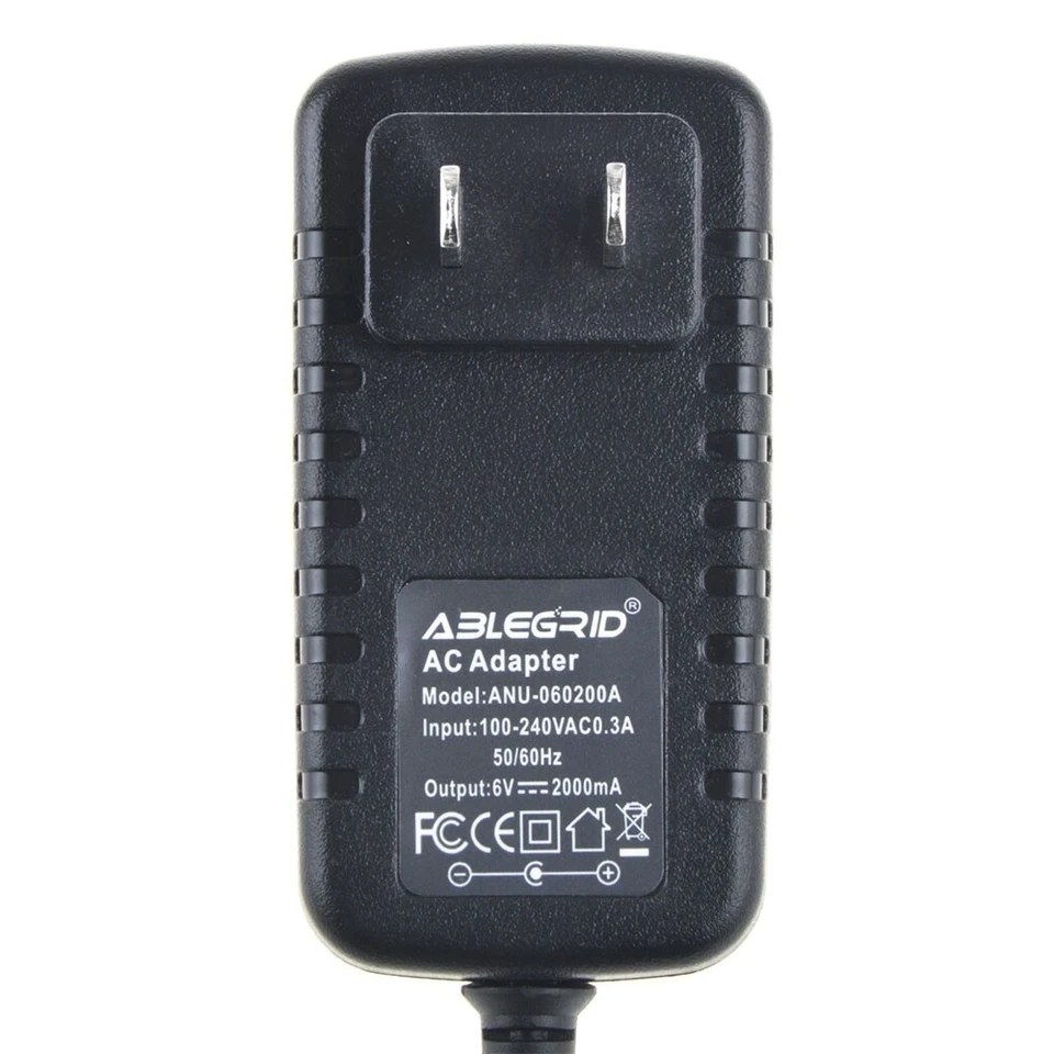 Adaptador de CA 6V 2A 3,5mm x 1,35mm DC Fuente de alimentación de pared Cable cargador 2000mA Foto 3 de 4