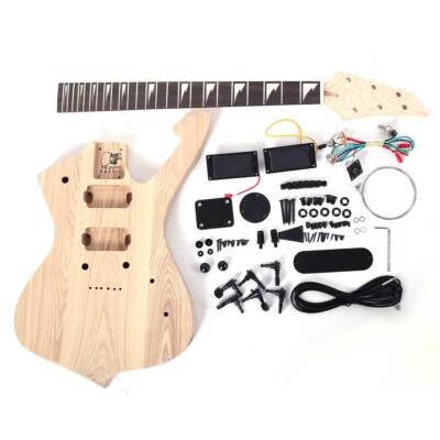 Gitarren-Kit - Iceman in massivem Ascheholz, Ebenholz Griffbrett