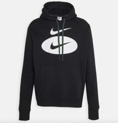 Nike Hoodie Sportswear Crew Sweatshirt Sweater Pullover Jumper Black Mens