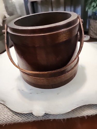 Vintage Primitive Wooden Shaker Firkin Sugar Bucket. - Picture 6 of 10