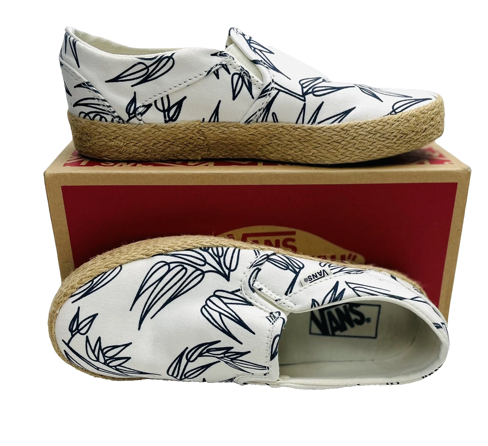 Scarpe espadrillas VANS Off the Wall Asher slip on tela morbida bambù donna 7