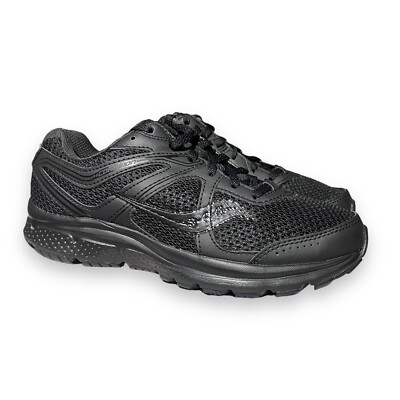 Saucony Shoes Grid Cohesion II Womens 8 Wide Black Running Sneakers S10421-4