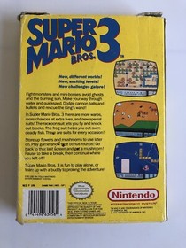 1990 Vintage SUPER MARIO BROS 3 COMPLETE Nintendo NES Video Game W Box & Manual