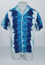 Rare Vintage 1970s DISCO COLLAR Hawaii Resort Shops Floral Print Mens Sm. Shirt