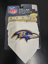 NFL Collar Bandana Pet Wear Reflective Baltimore Ravens Size Large Pets first