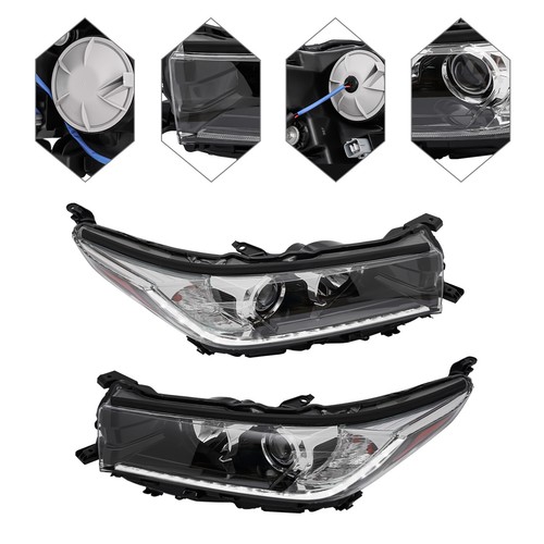 For 2017 2018 2019 Toyota Highlander w/ LED DRL Projector Headlights Headlamps - Picture 15 of 18
