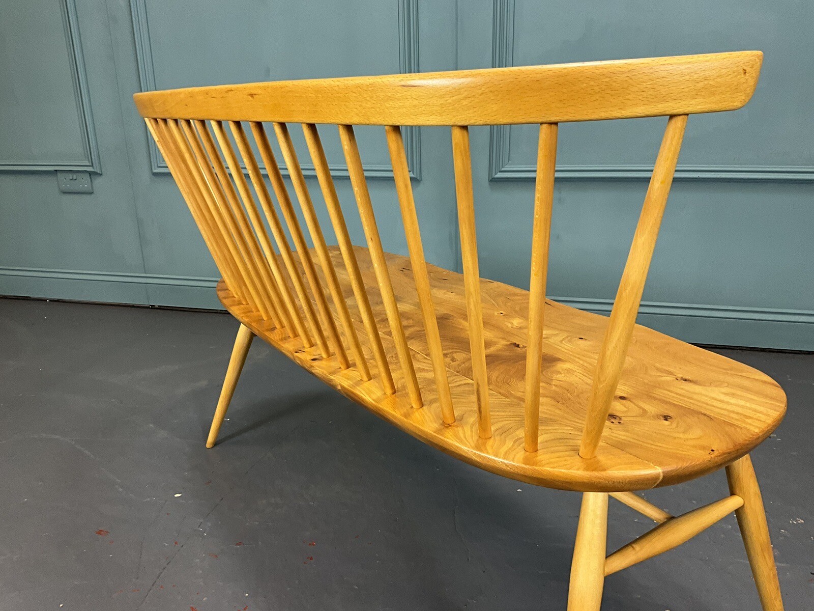 Vintage Ercol Love Seat Bench Mid Century 1960s Blonde eBay