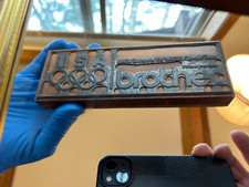 Printer's Block Letterpress, "brother," USA 1988 Olympic Team Official Sponsor