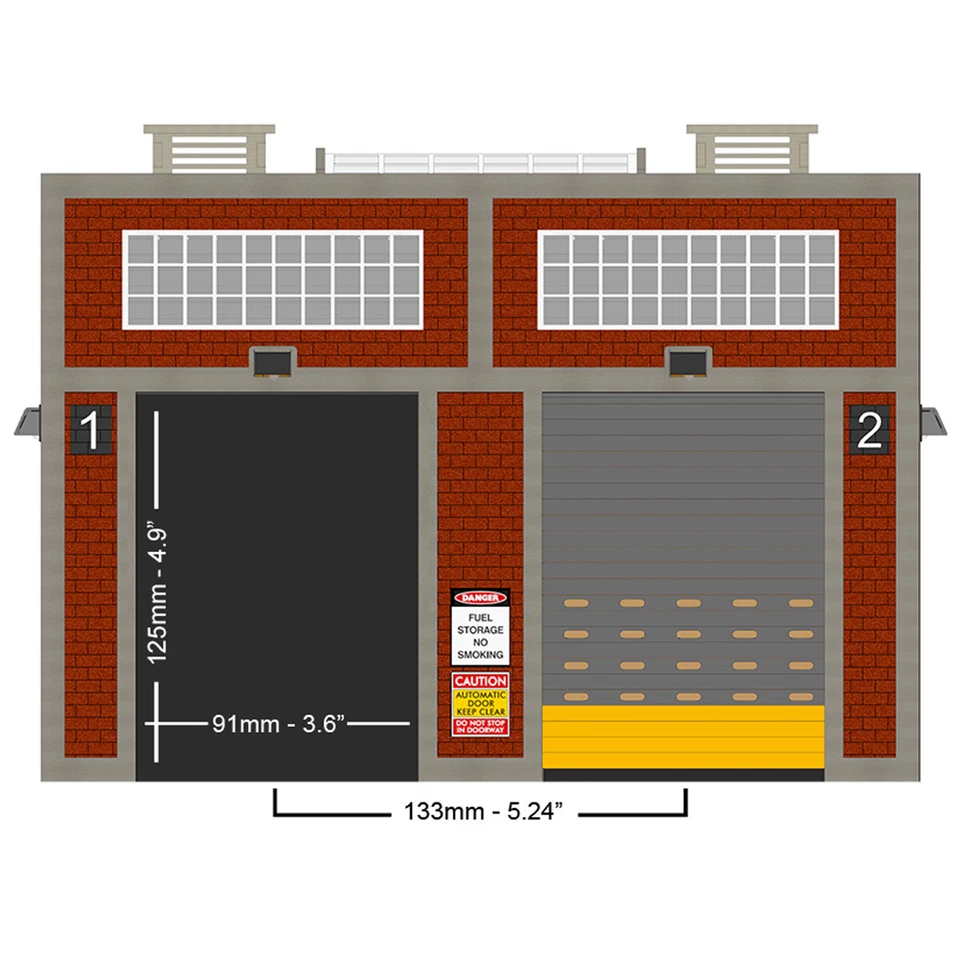O Gauge Modern Engine House w/Motorized Doors, Indoor/Outdoor Lighting - Image 3 of 4