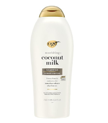 OGX Nourishing + Coconut Milk Shampoo Pack of 1 | 25.4 fl. oz | Paraben-Free