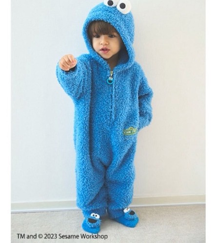 GELATO PIQUE × SESAME STREET Cookie Monster Baby Rompers Size 70 Brand New Blue - Picture 4 of 24