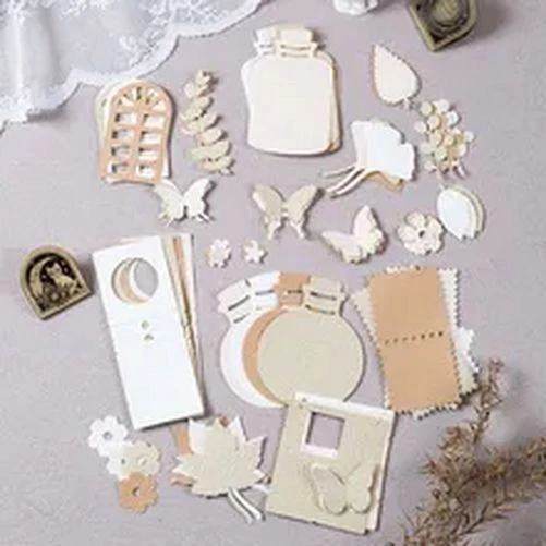 Paquete de papel hecho a mano de material multicapa de 80 piezas diario basura para álbumes de recortes NUEVO Foto 3 de 4