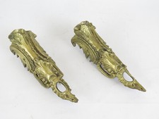 Two Corner Brackets In Gilded Bronze For Antique Furniture Baroque Style CH28