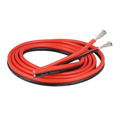 BNTECHGO 12 Gauge Flexible 2 Conductor Parallel Silicone Wire Red Black 3ft S...