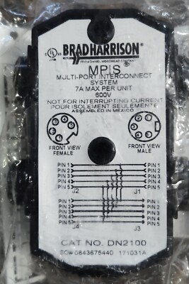  BRAD HARRISON MULTI PORT INTERCONNECT SYSTEM 7A MAX PER UNIT 600V