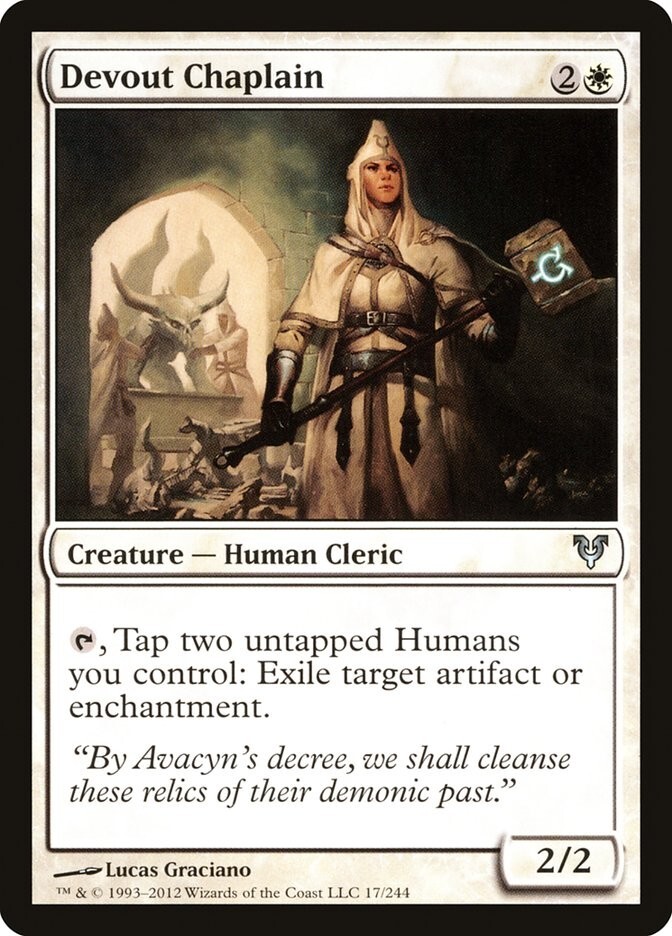 Avacyn Restored Devout Chaplain MTG Magic the Gathering NM