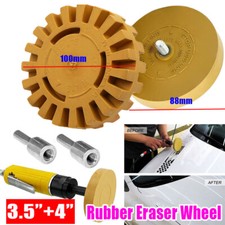 3.5"+4'' Car Decal Remover For Glue Rubber Eraser Wheel Remove Adhesive Sticker
