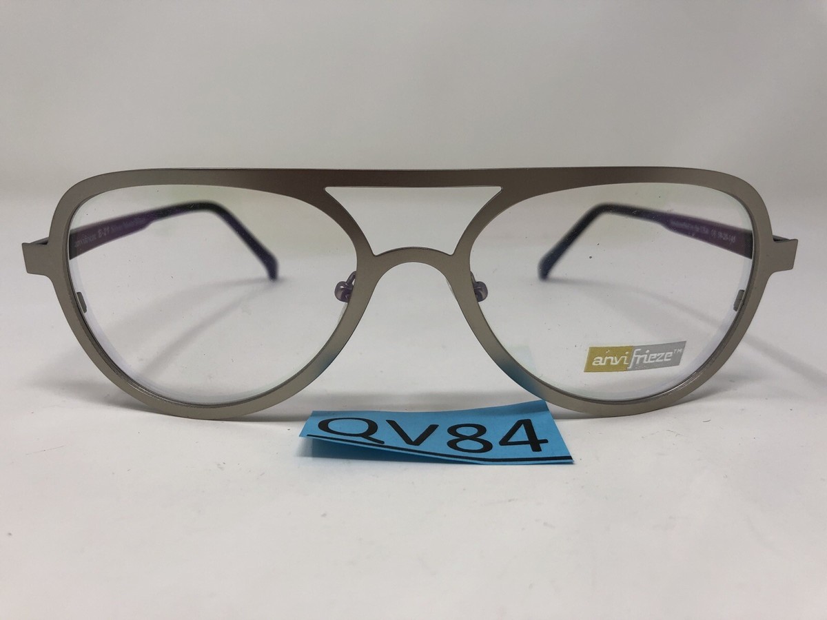 Anvifrieze Eyeglasses Frame USA B-29 Silver/Matte Black 58-20-145