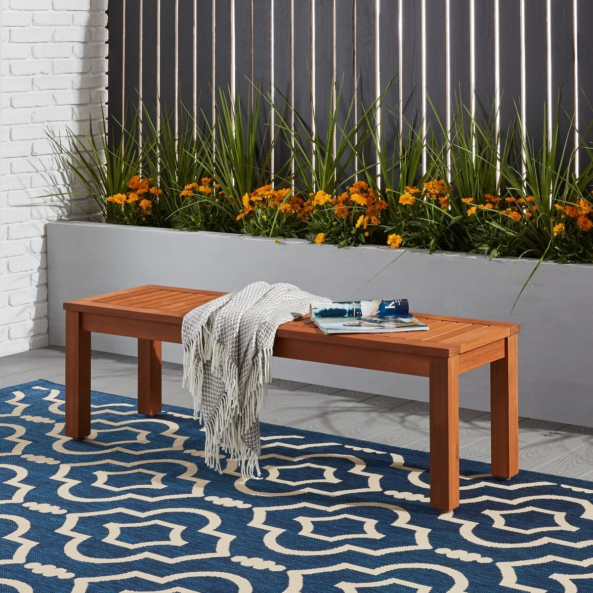 Backless cheap patio bench